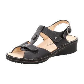 Finn Comfort Adana Women's Sandals - Elegant Black Leather, Comfortable and Stylish