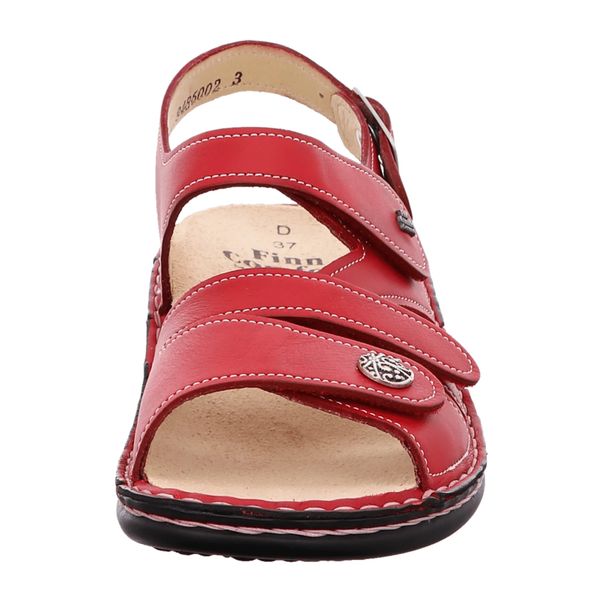 Finn Comfort Gomera Clas Women's Sandals, Stylish Red Leather, Comfort Fit