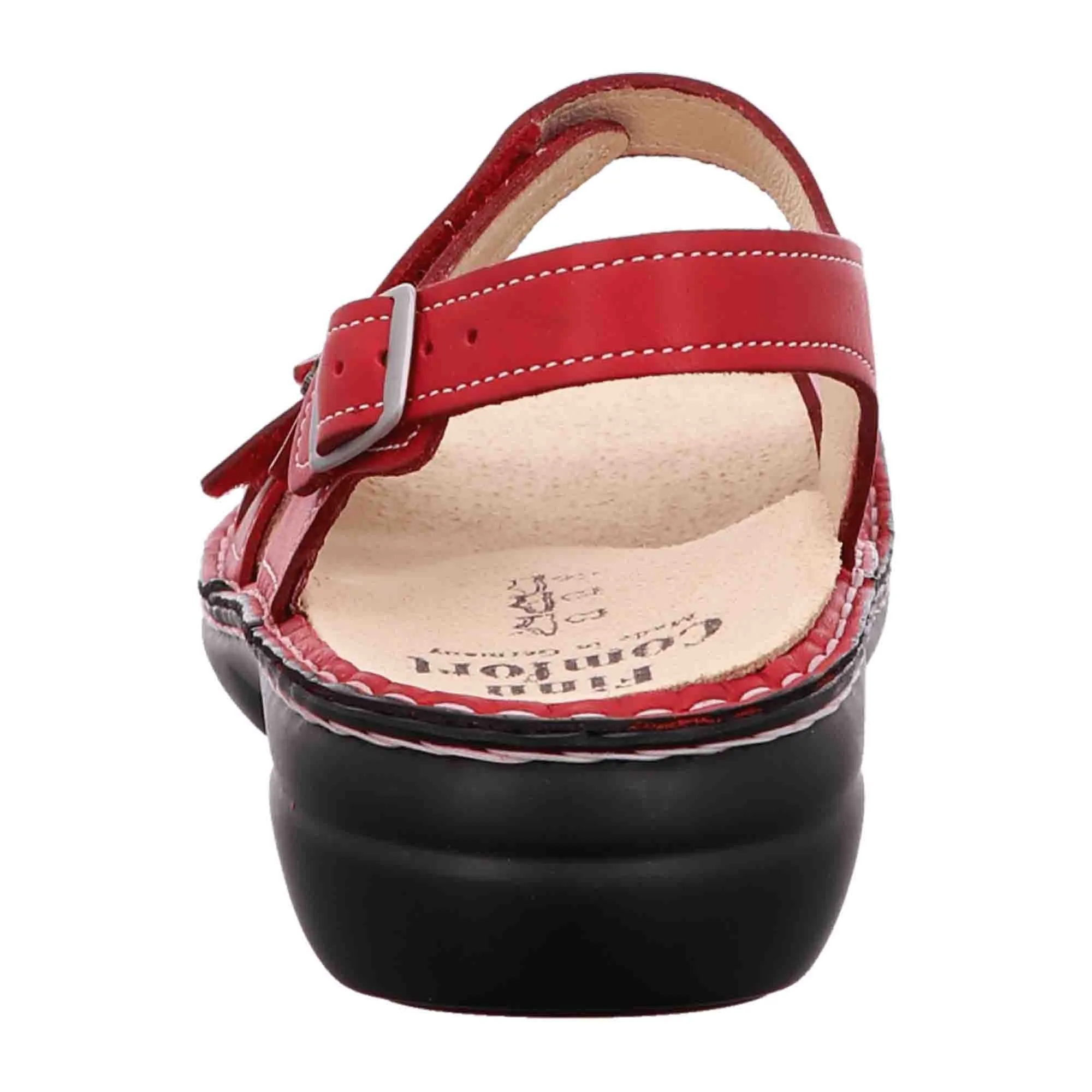 Finn Comfort Gomera Clas Women's Sandals, Stylish Red Leather, Comfort Fit