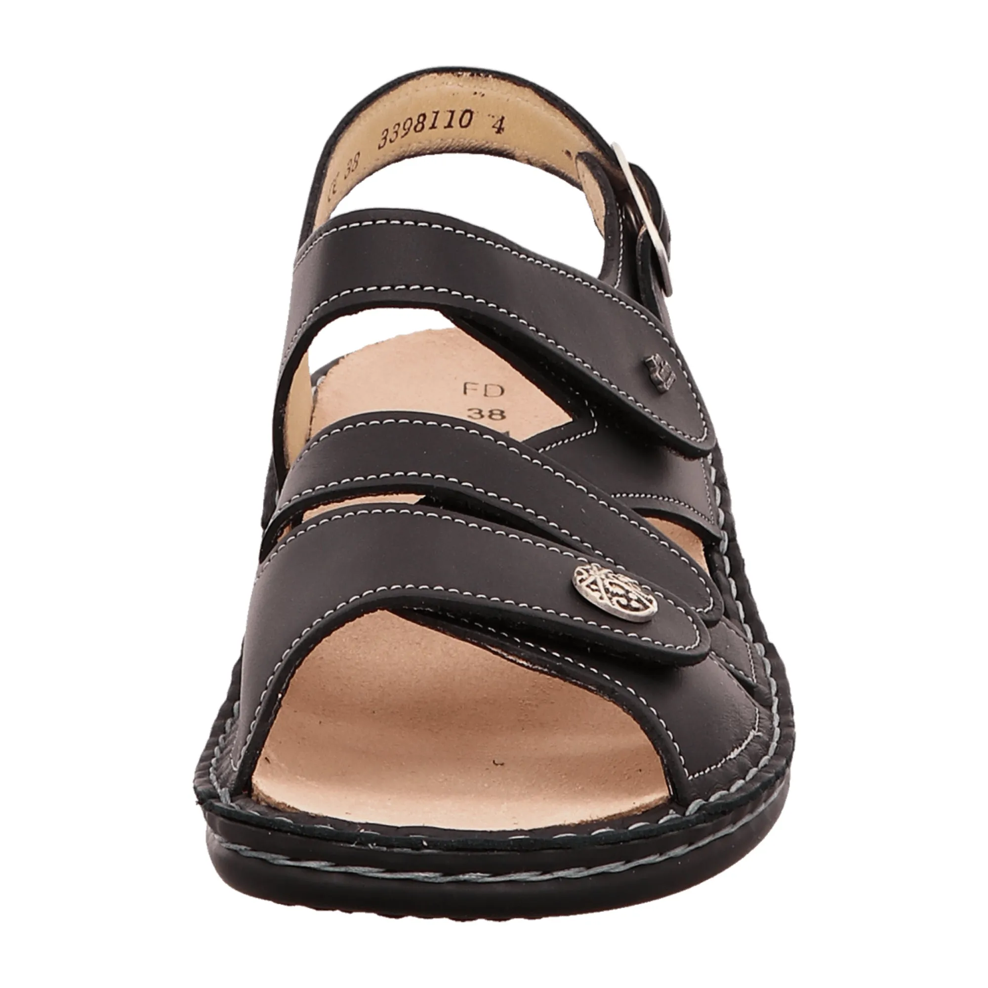 Finn Comfort Gomera Women's Sandals - Stylish & Comfortable Black Leather Sandals with Adjustable Straps and Removable Insole