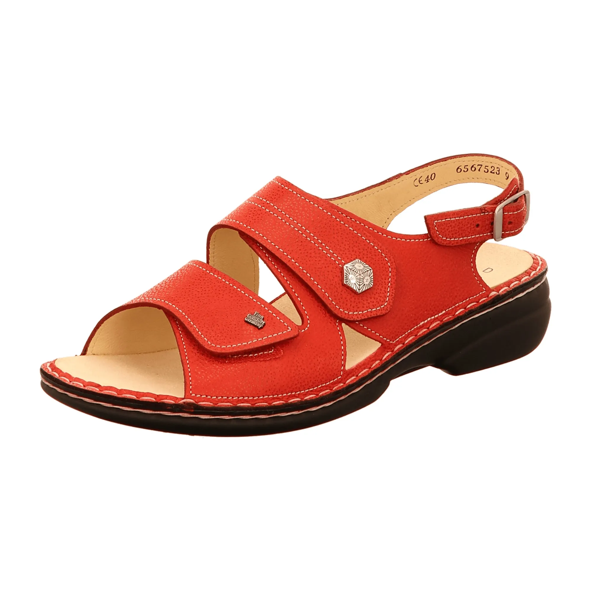 Finn Comfort Milos Women's Sandals in Signal Red | Stylish & Comfortable