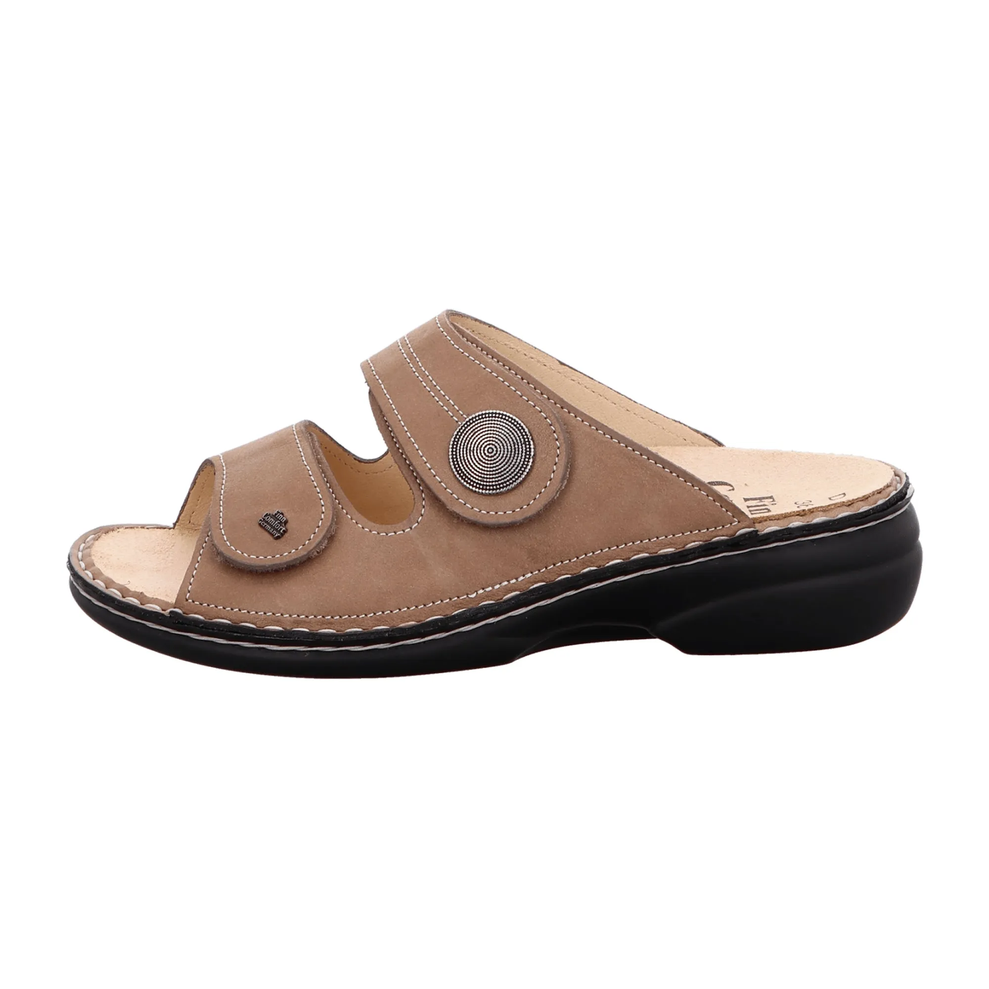 Finn Comfort Women's Comfort Slides, Beige - Stylish & Durable Sandals