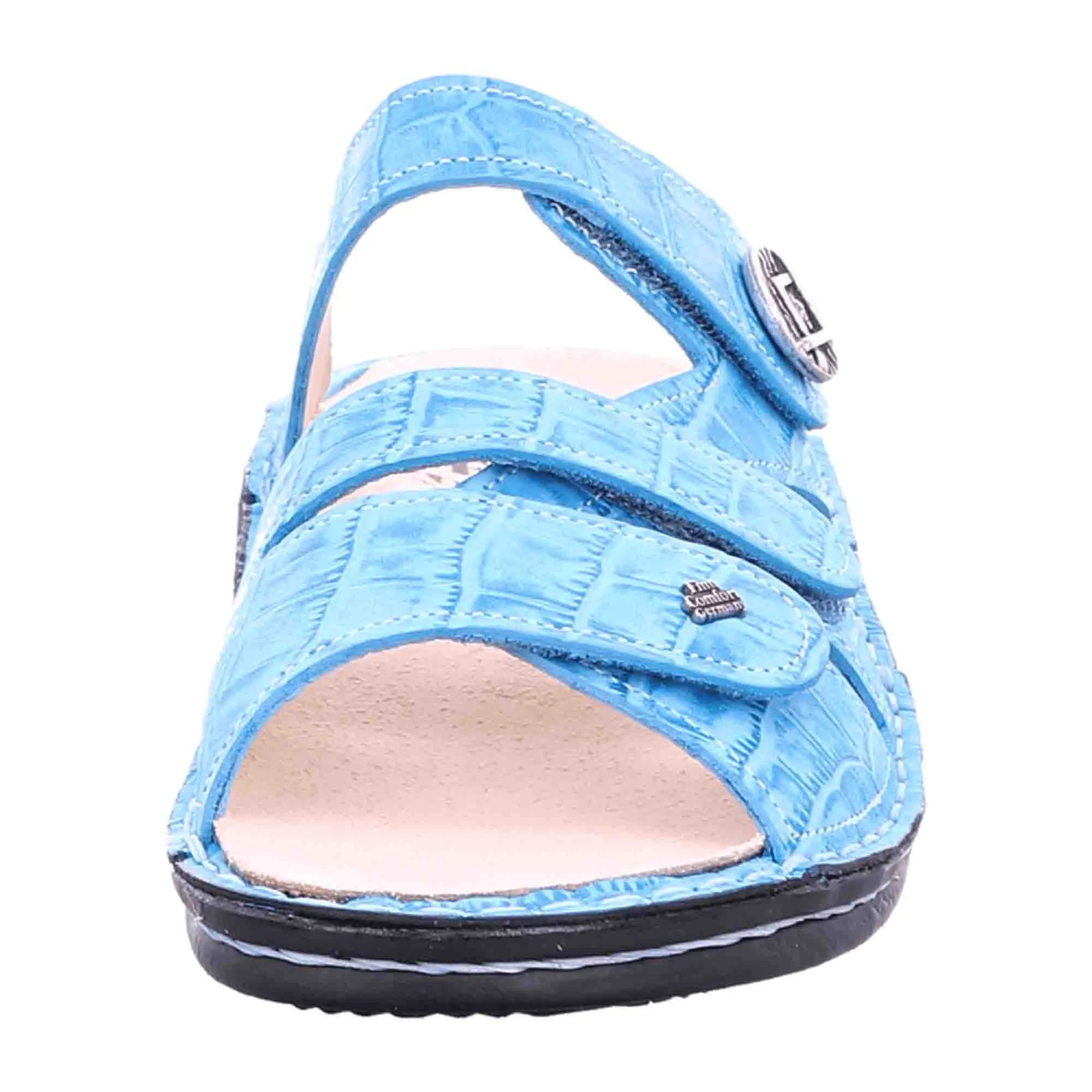 Finn Comfort Women's Comfortable Slip-On Sandals, Stylish Blue