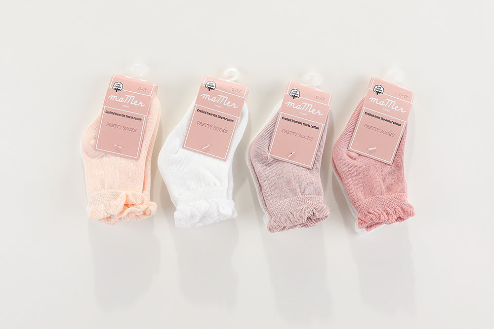 Frilly Crew Socks - 2packs: 0-1, 1-2Y, 2-4Y, 4-6Y, 6-8Y