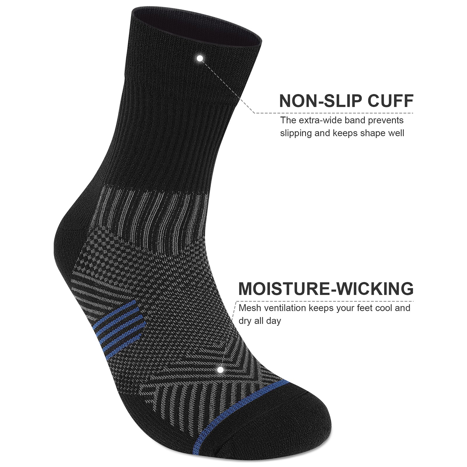 GECKOMAN x PAPLUS Compression Athletic Crew Socks