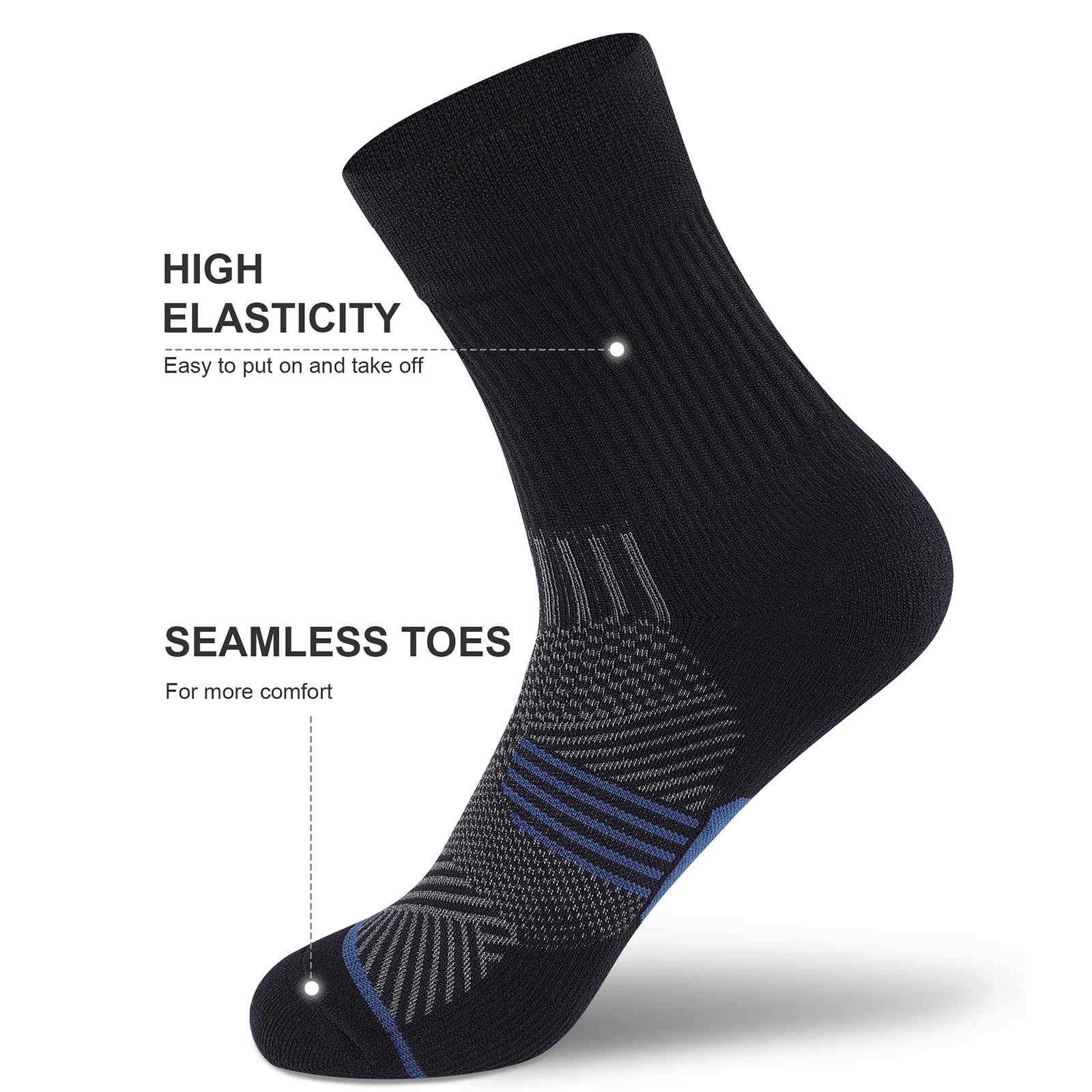 GECKOMAN x PAPLUS Compression Athletic Crew Socks