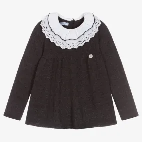 Girls Dark Grey Sweater  