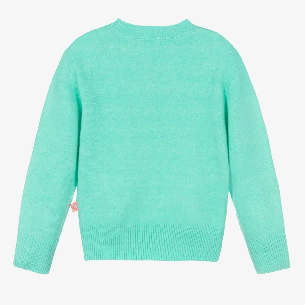 Girls Green Knitted Sweater