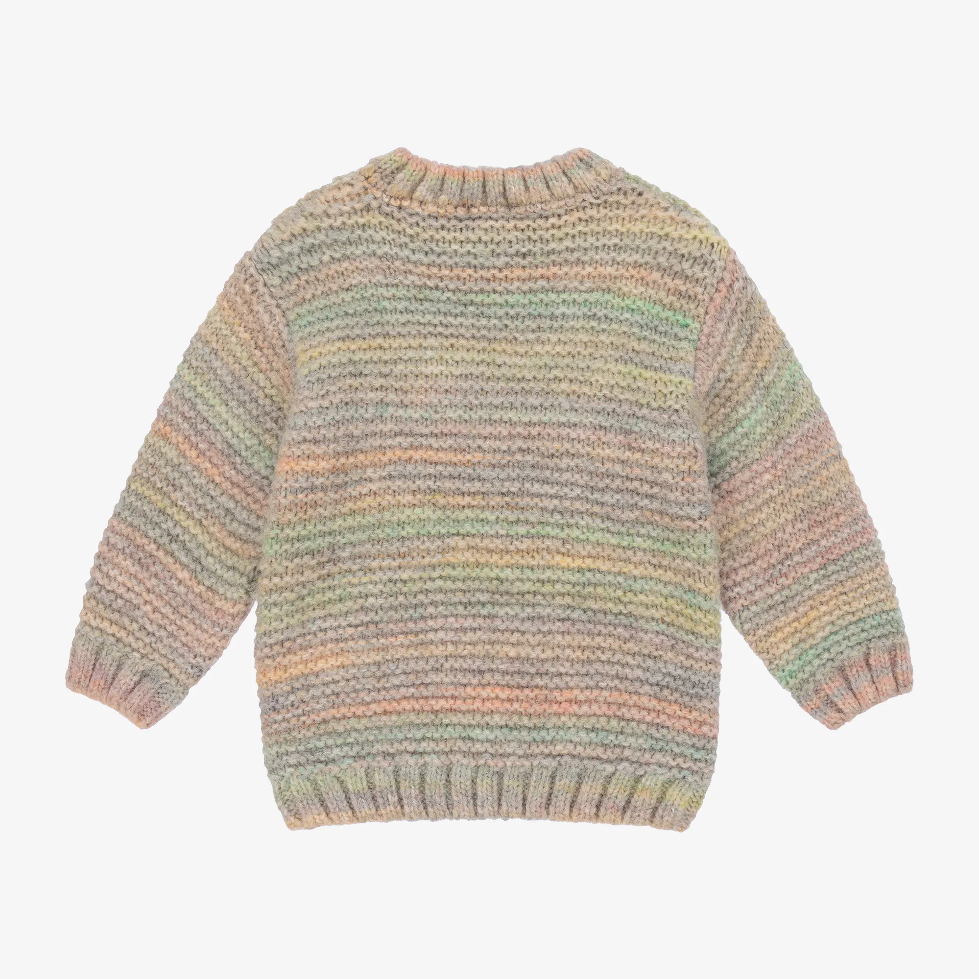 Girls Pastel Green Stripe Sweater