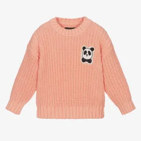 Girls Pink Cotton Knit Sweater