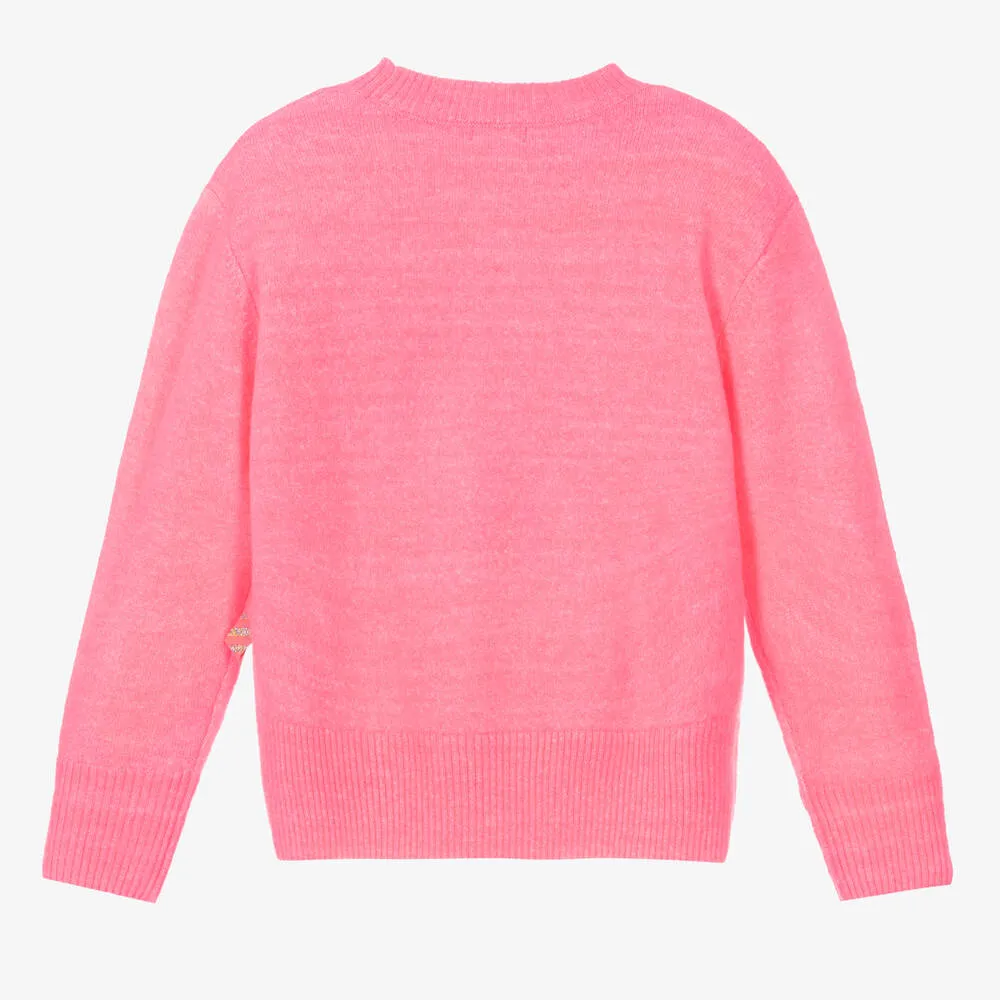 Girls Pink Knitted Sweater