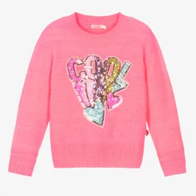 Girls Pink Knitted Sweater