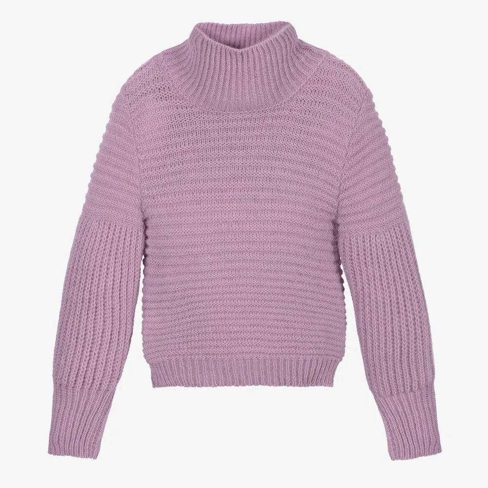 Girls Purple Knitted Sweater