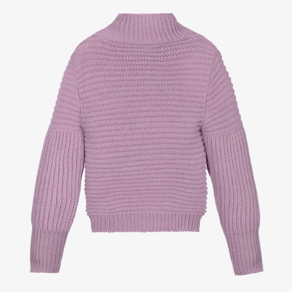 Girls Purple Knitted Sweater