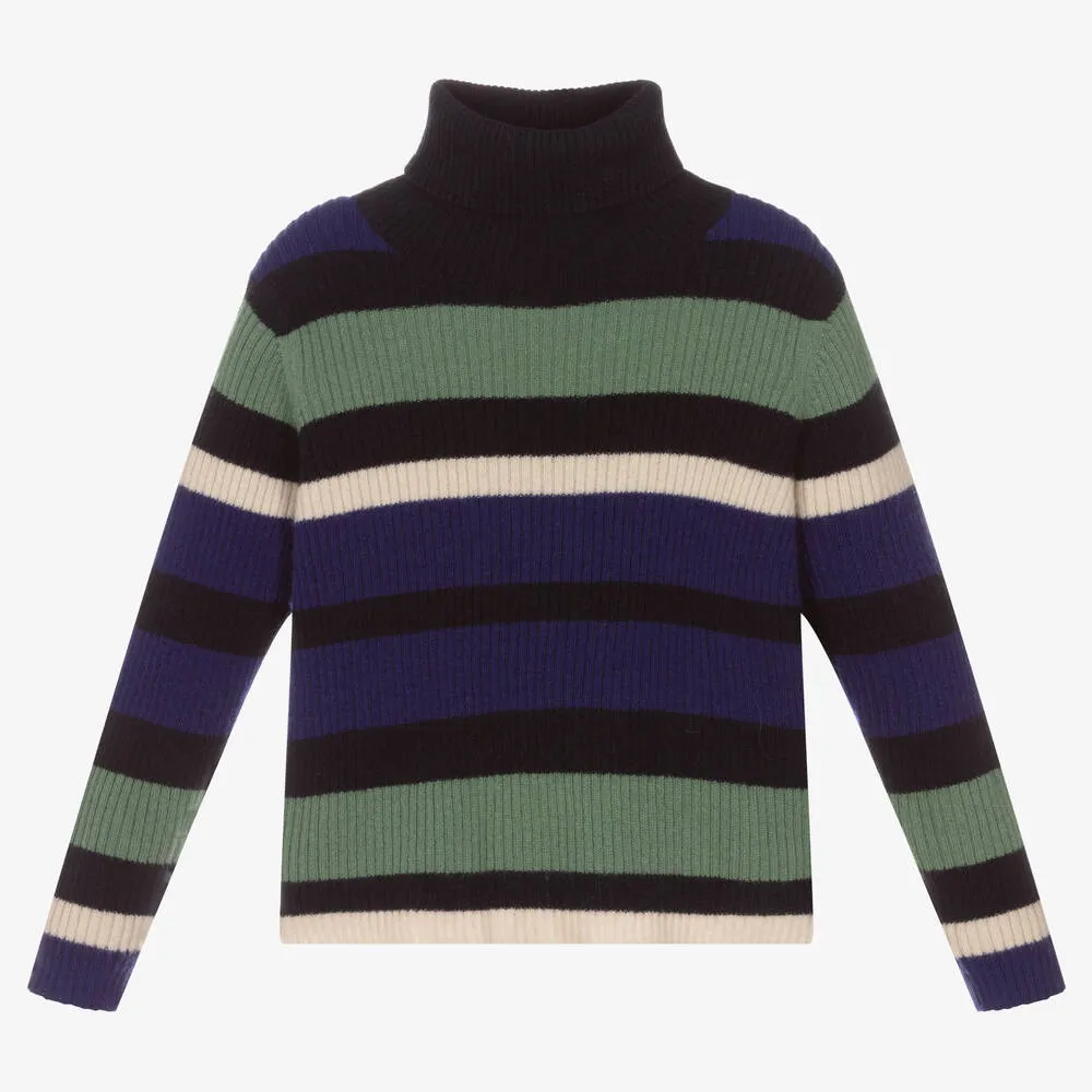 Girls Striped Wool Sweater