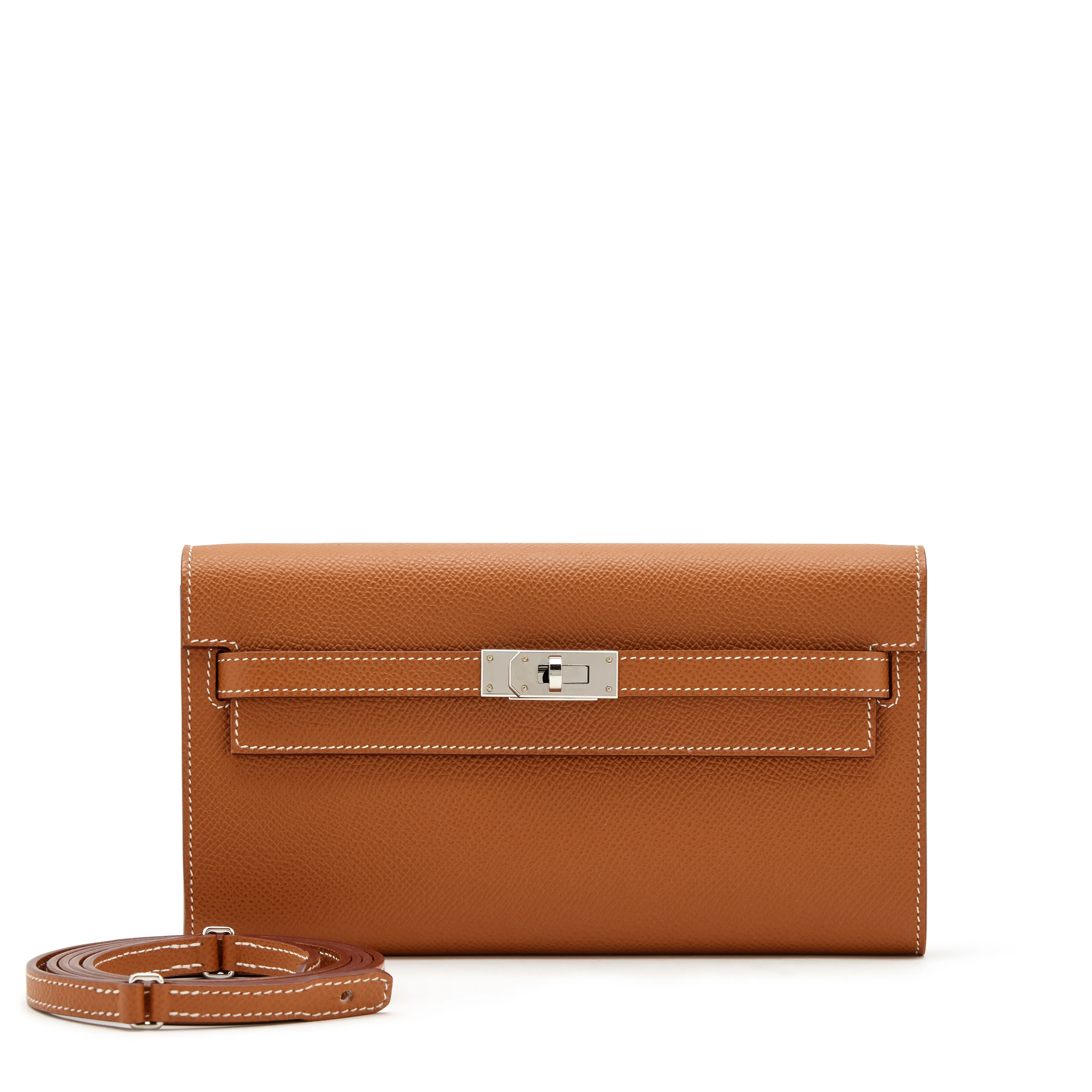 Hermès Gold Epsom Kelly To Go Wallet Palladium Hardware, 2022