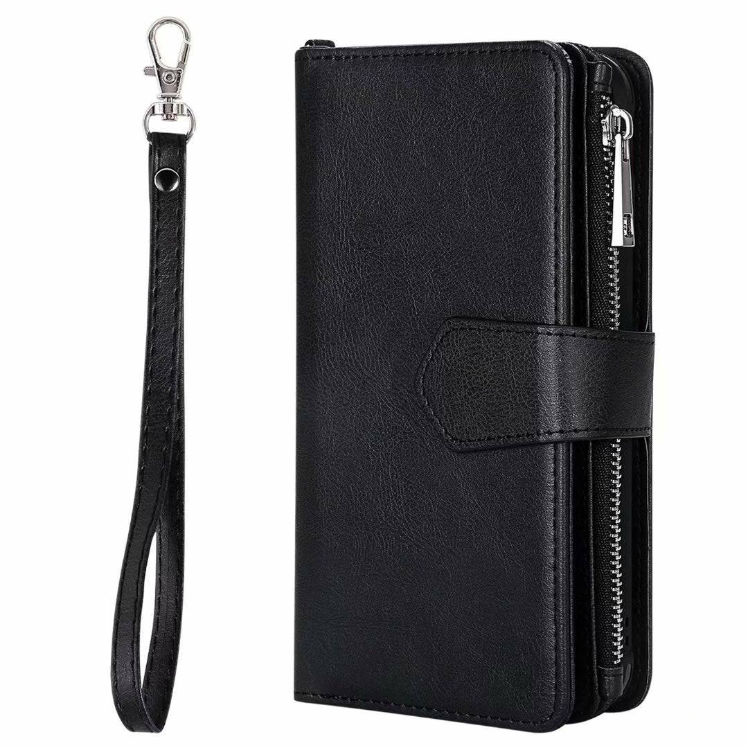 High-quality Split Magnetic 2-in-1 Zipper Wallet Case For Samsung