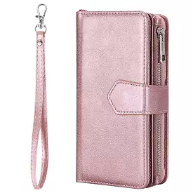 High-quality Split Magnetic 2-in-1 Zipper Wallet Case For Samsung