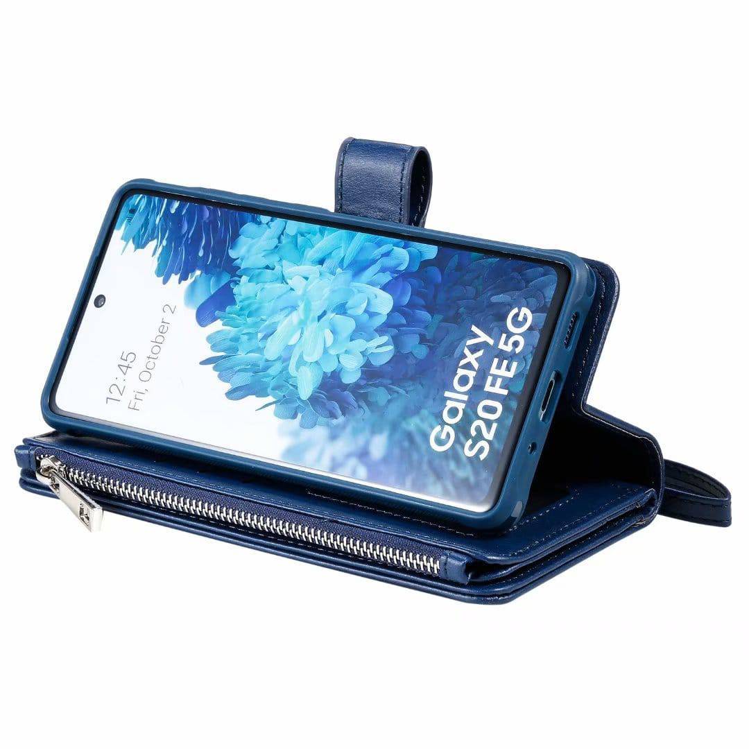 High-quality Split Magnetic 2-in-1 Zipper Wallet Case For Samsung