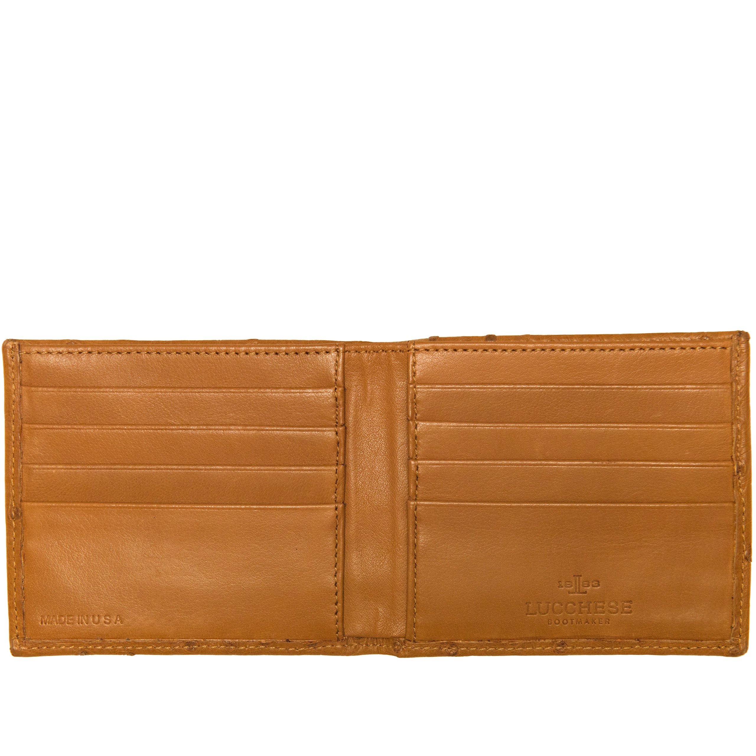 Hipster Wallet – Ostrich :: Cognac