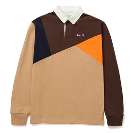 HUF POLO MIXED UP LS KNIT KHAKI