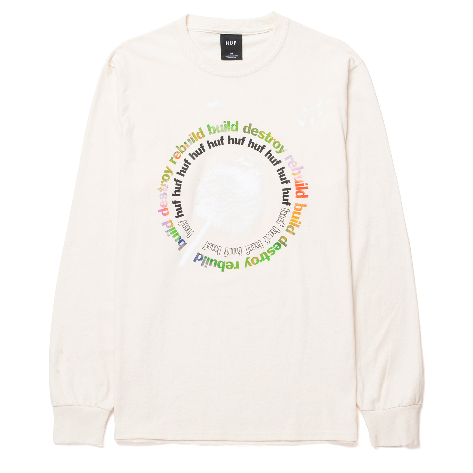 HUF T-SHIRT DANDELION LS NATURAL