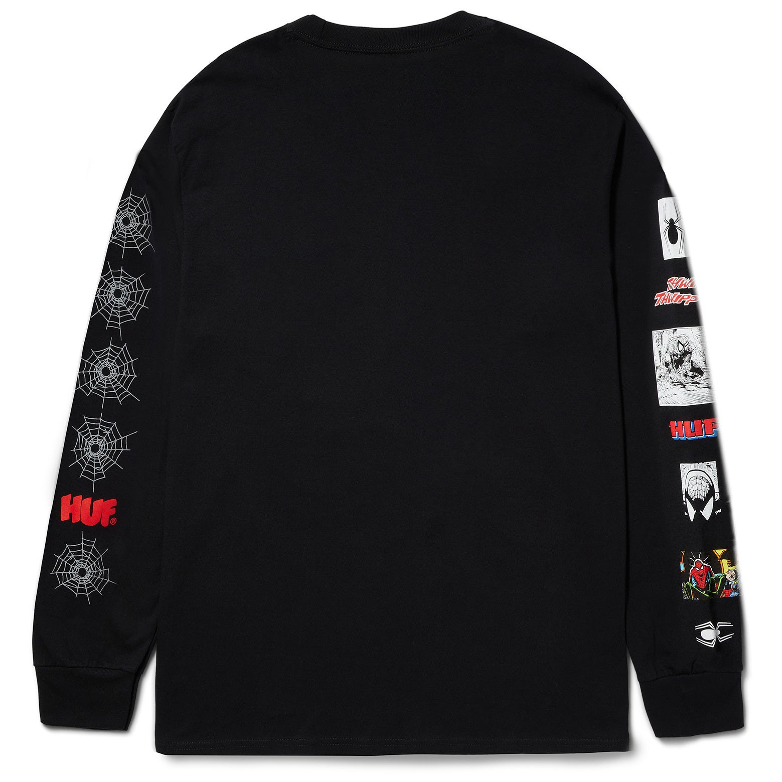 HUF T-SHIRT SPIDERMAN SPIDEY SENSE LS BLACK