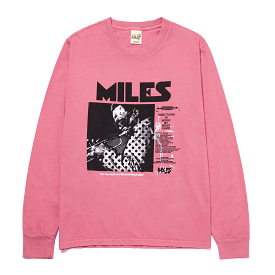 HUF x MILES DAVIS T-SHIRT VOODOO WASHED LS DUSTY ROSE