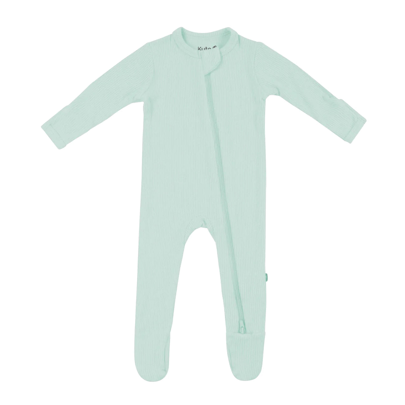 Kyte Baby - Ribbed Zipper Footie in Sage