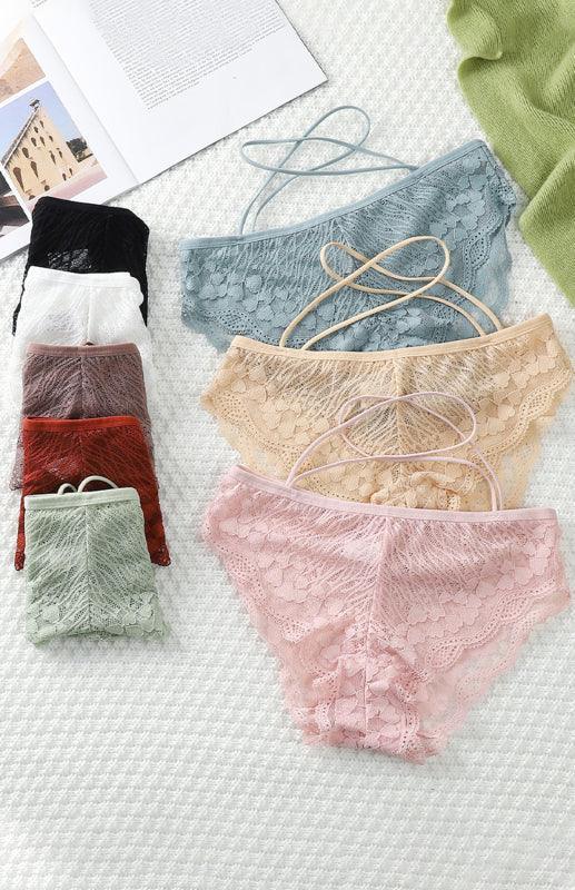 Lace Cross Strap Women Panties