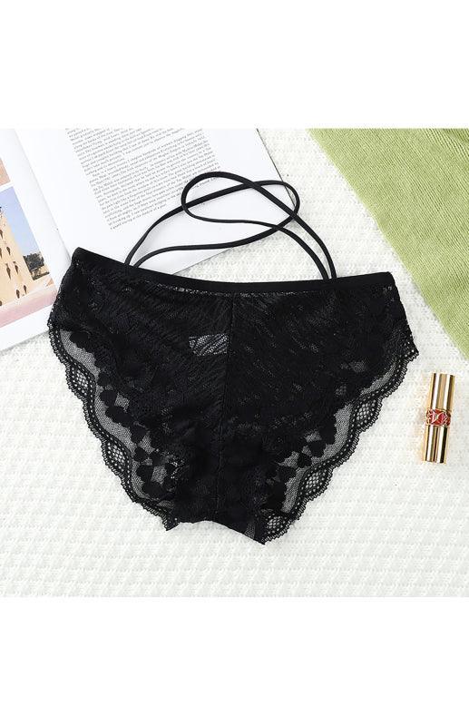 Lace Cross Strap Women Panties