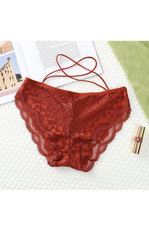 Lace Cross Strap Women Panties