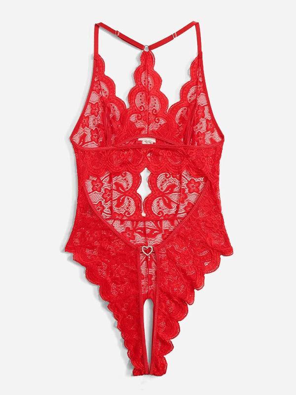 Lace Crotch-free Teddies for Women