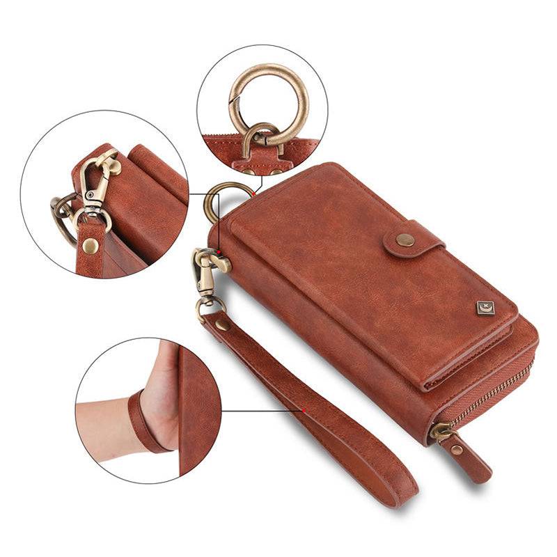 Leather Detachable Magnetic Wallet Case For Galaxy