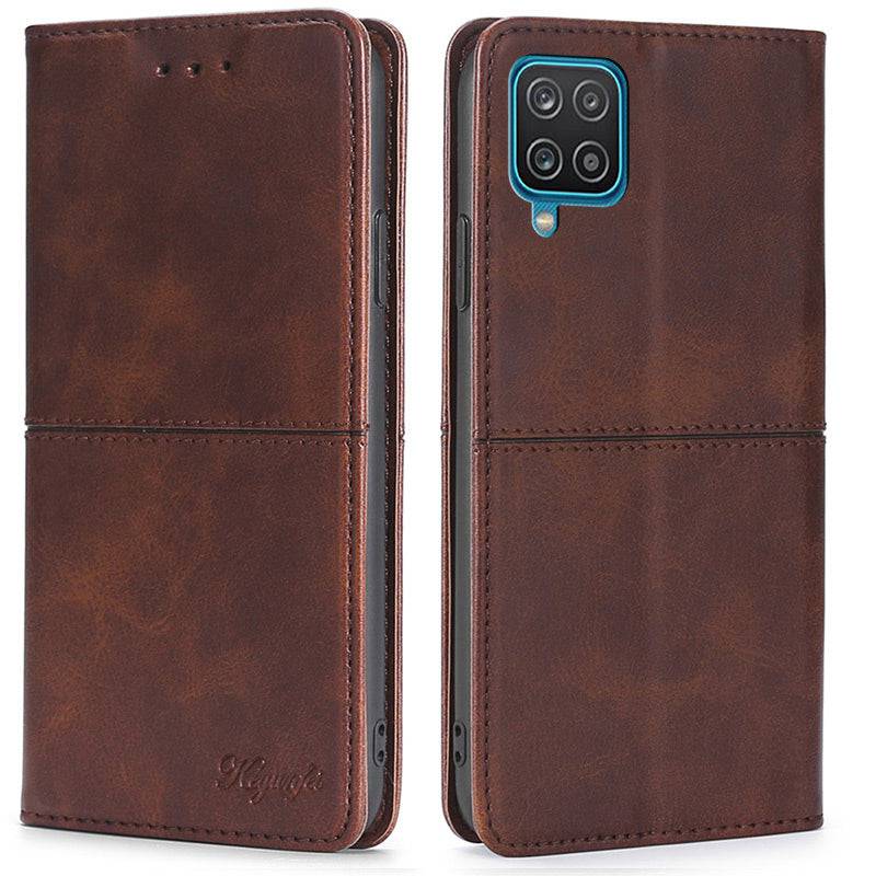 Leather Flip Wallet Cover for Samsung A12