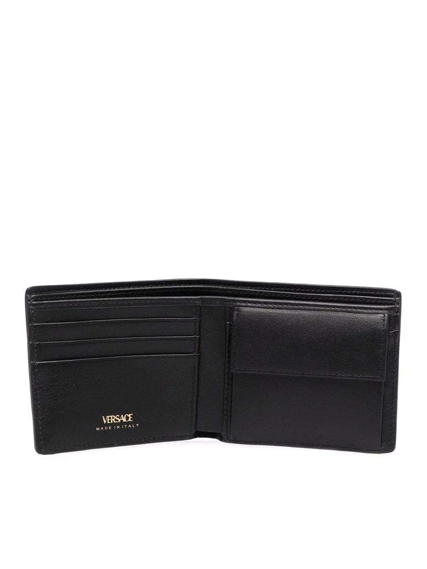 logo-plaque leather wallet