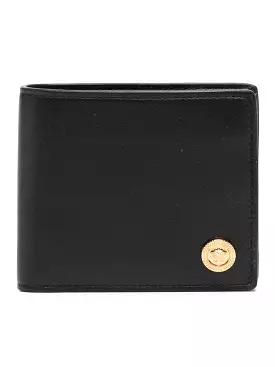 logo-plaque leather wallet