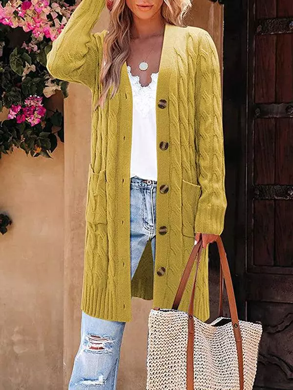 Long Twist Women Cardigan Sweater