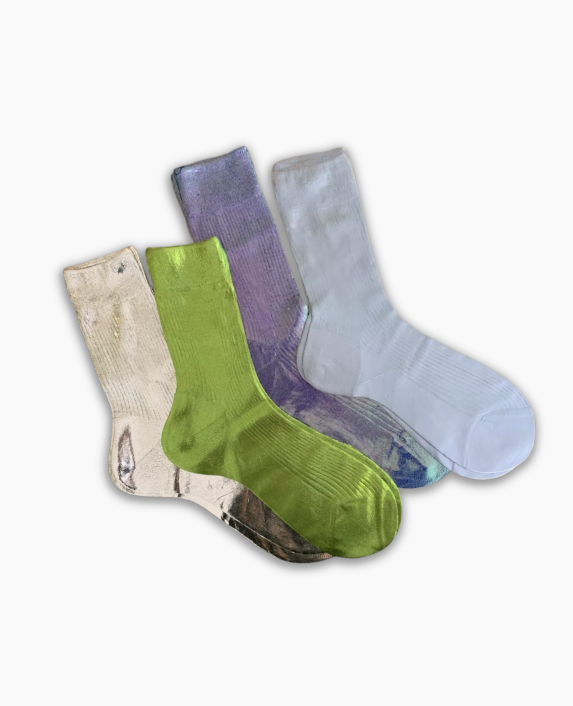 Maria La Rosa Lime Silk Socks