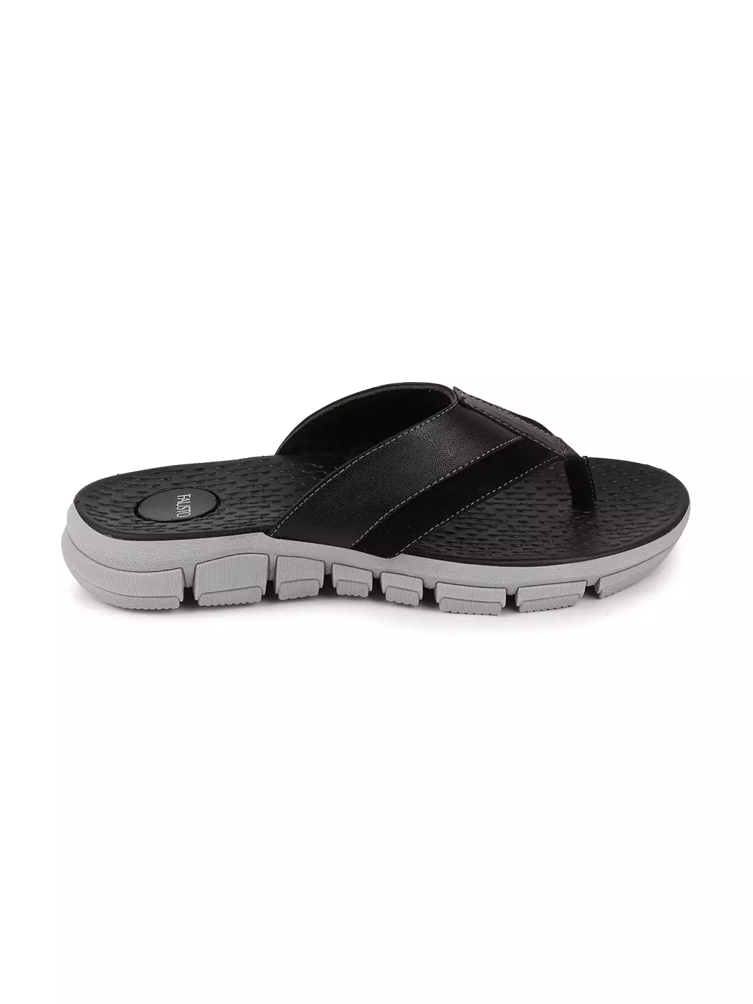 Men Black Casual Flexible Phylon Sole Slippers