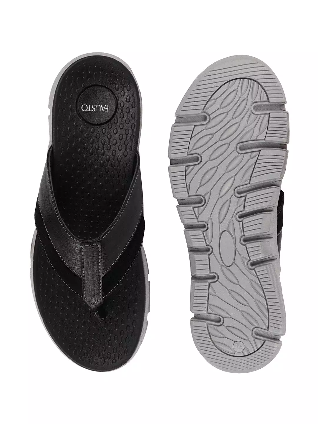 Men Black Casual Flexible Phylon Sole Slippers