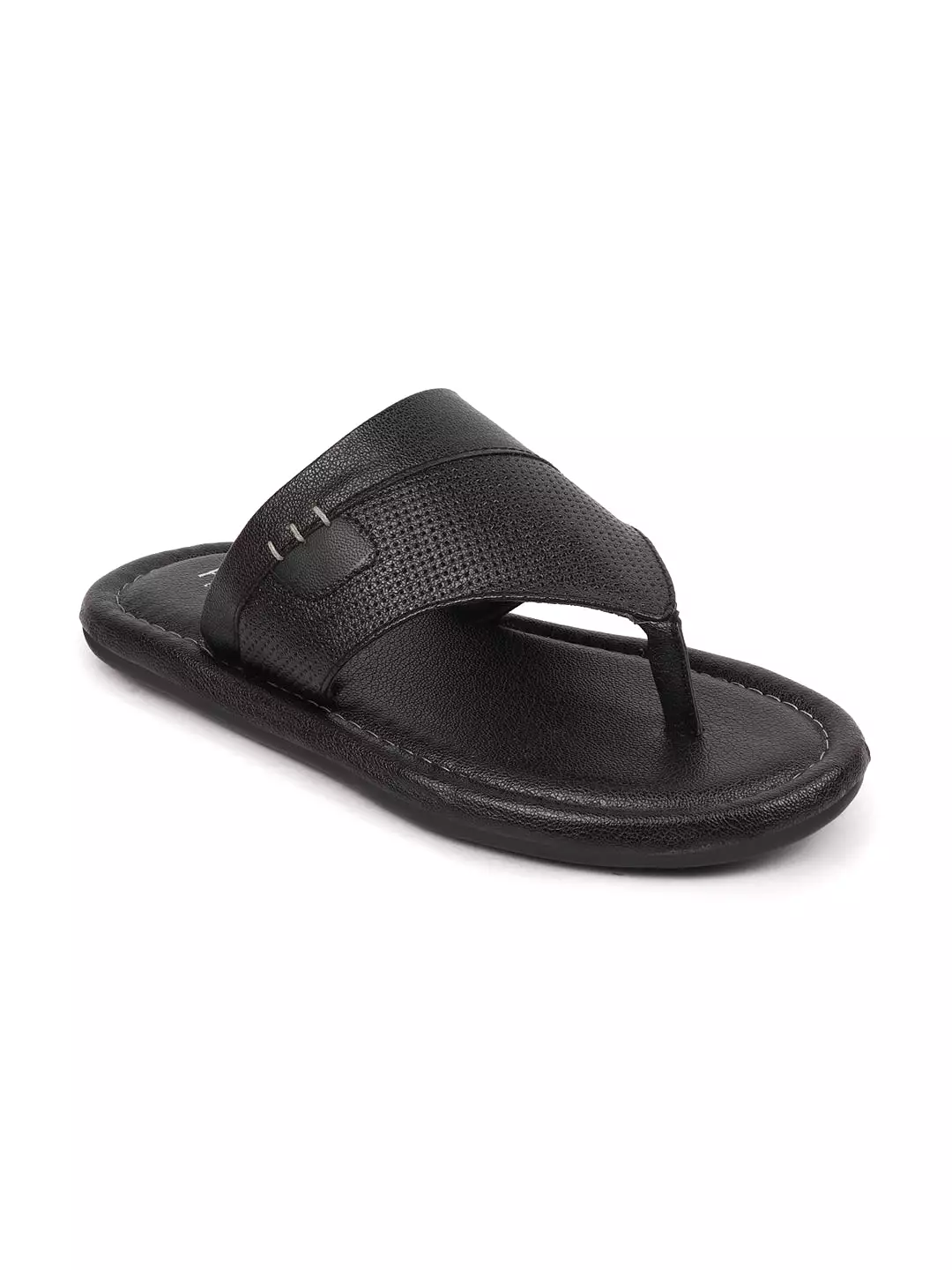 Men Black Casual Outfit Indoor Outdoor All Day Long Comfort Slip On Thong Slippers