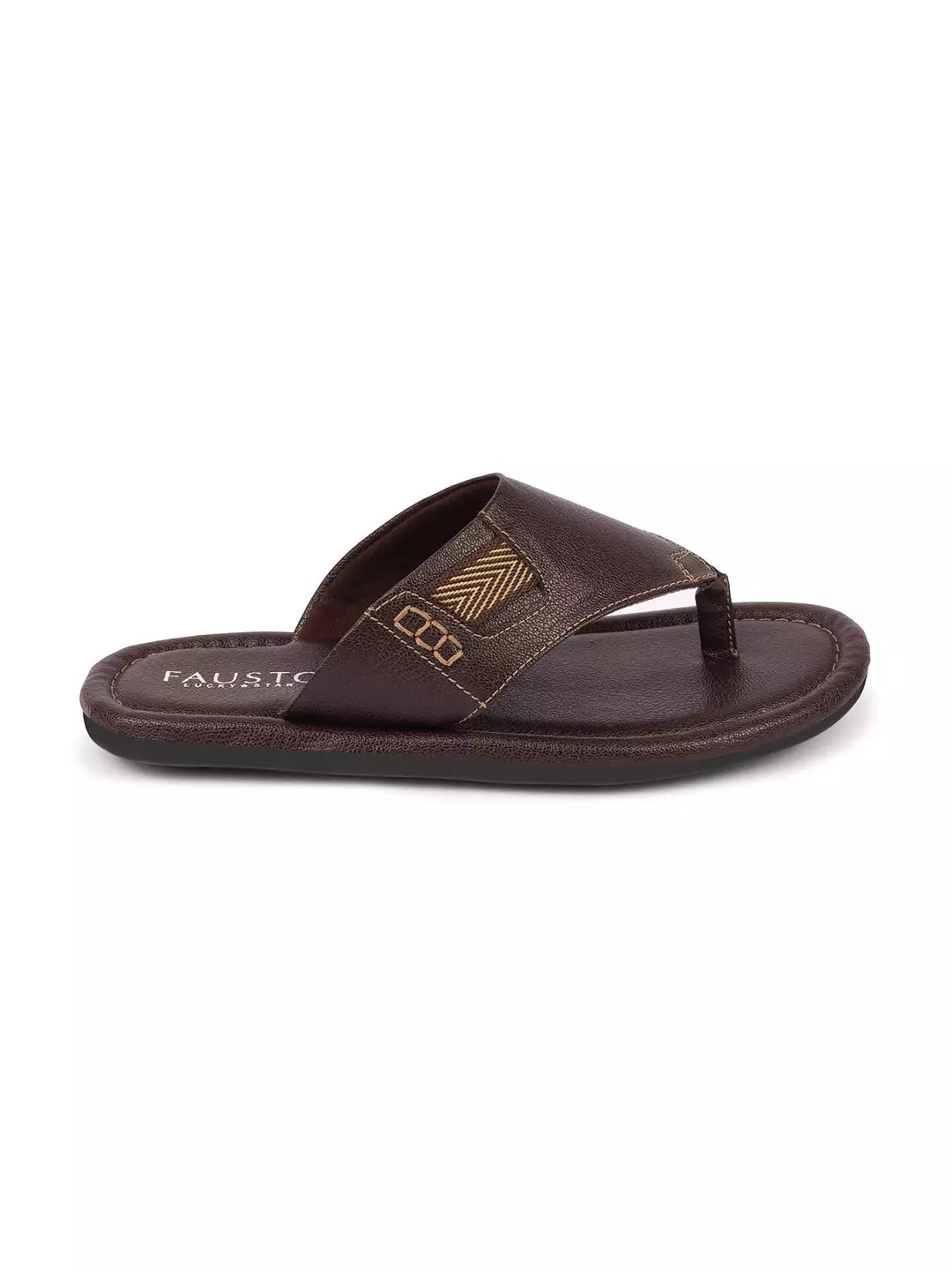 Men Brown Outdoor Comfort Thong Slipper Sandals