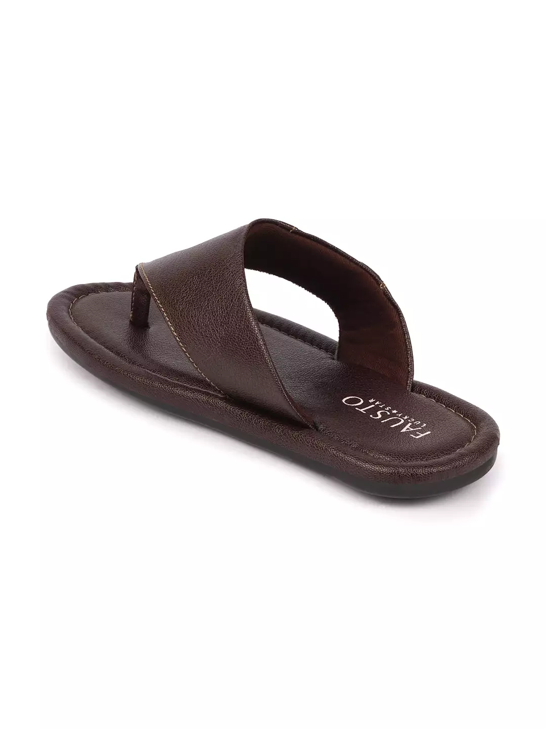 Men Brown Outdoor Comfort Thong Slipper Sandals