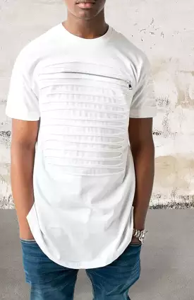 Men short sleeve razor slashed top