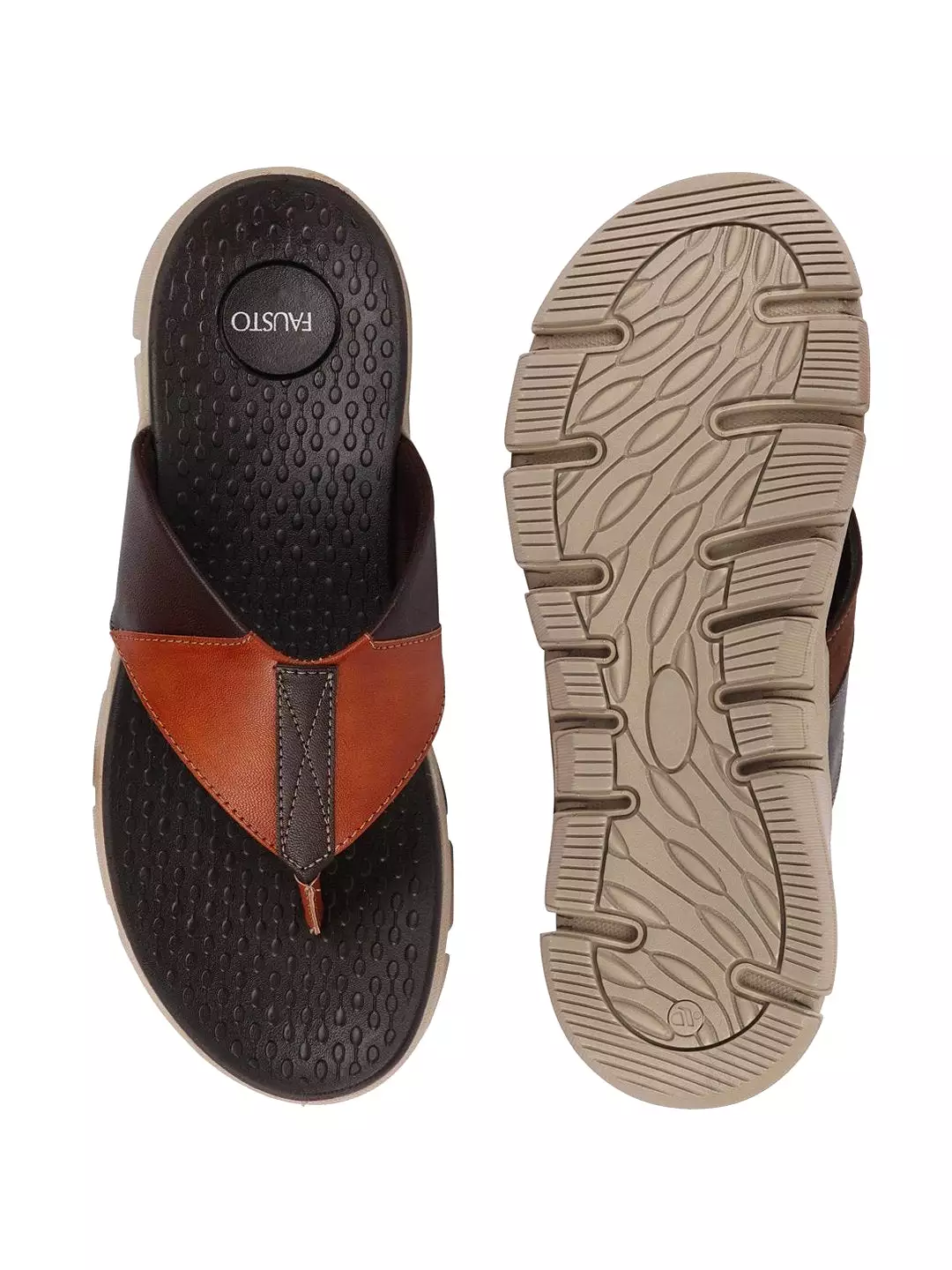 Men Tan Casual Flexible Phylon Sole Slippers