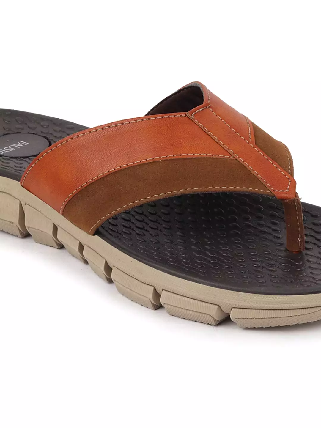 Men Tan Slip On Casual Flexible Phylon Sole Slippers