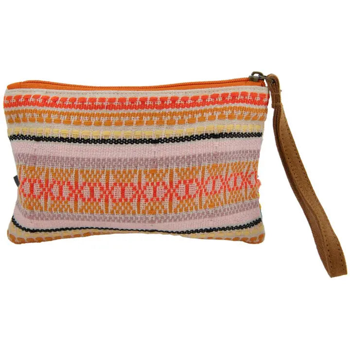 Multicolored Chevron Arrows Sequin Wristlet Wallet