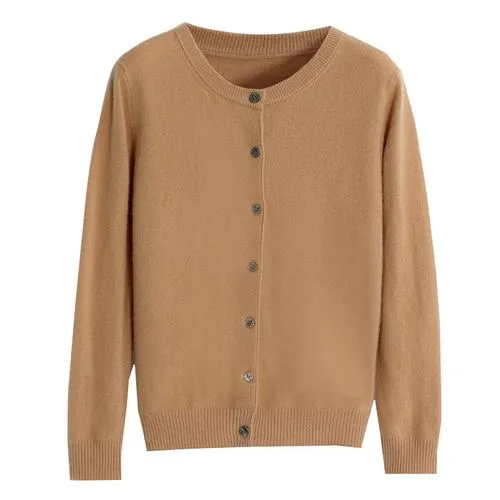 New Round Neck Knitted Women's Loose Fashion All-match Coat