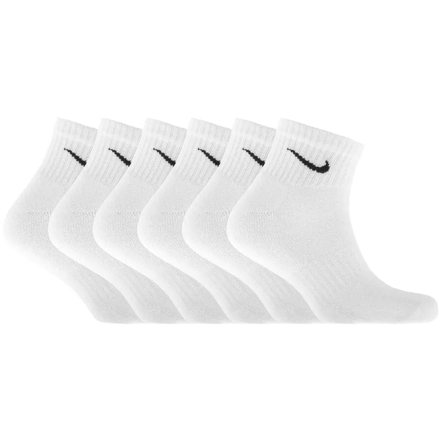 Nike 6 Pack Socks White